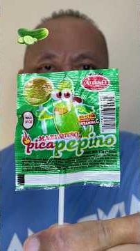 👂ASMR ALTENO MAXI CUCUMBER LOLLIPOP WITH CHILE SEASONED CANDY EATING SOUNDS👂#shorts #asmr