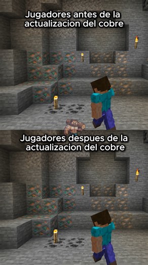 466K views · 9.2K reactions | Jugadores antes y después de la actualización de cobre  #minecraft #minecraftpe #minecraftmemes #reel | Dorian Builds | Facebook