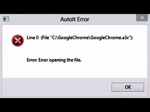 AutoIt error | computer infected by a autolt error | pc fault | solve autoit error | Remove error