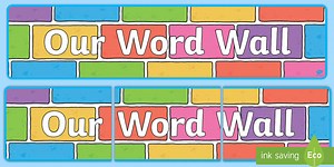 Our Word Wall Display Colour Bricks