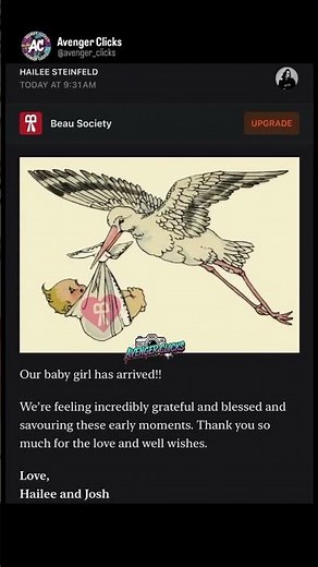 Hailee Steinfeld & Josh Allen welcome their baby girl! 👶💖✨ #HaileeSteinfeld #JoshAllen #Baby #mcu