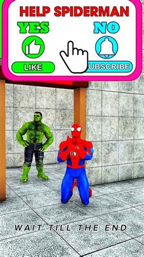 🫣 wait till the end 🤫 kiya spiderman hulk ko kaid kar payega #shorts #shortsfeed #hulk #spiderman...