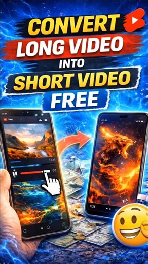 🔥 Convert Long Video into Short Video 🤯 #shorts #viral #viralvideo