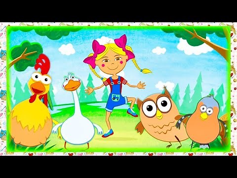 КАРАОКЕ - 🚜 Синий трактор - Песенки для детей - Птички 2 + Птички | Песенки про машинки и животных