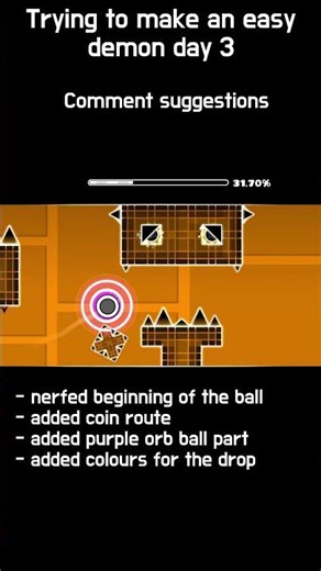 Making an easy demon day 3 #gdmeme #geometrydash #gdupdate #gd #gaming #games #gdmusic #funny