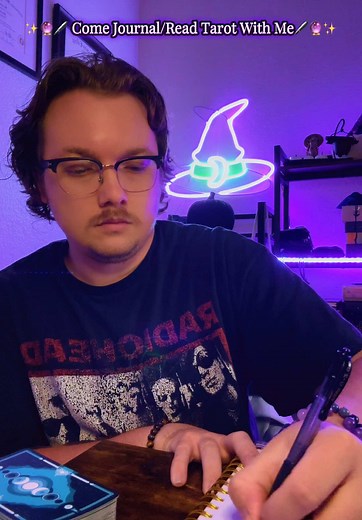 ✨🔮🖊️ Come Journal/Read Tarot With Me 🖊️🔮✨ I try to do this every single day. Never at the same time (I’m working on it!). It has helped me get more personal and in touch with my spirit team and guides. Setting aside intentional time to just be still and think is important. #tarot #tarottok #training #intention #journaling