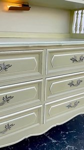 French Provincial Dresser & Bookcase Hutch by Henry Link - 1970s Vintage Green Lighted Romantic Cottage Shabby Chic Farmhouse Style 2pc Set - Etsy