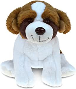 DolliBu Plush St Bernard Dog Stuffed Animal - Soft Huggable Dog Plush, Adorable Playtime Toy, Cute Pet Animal Cuddle Gift for Kids & Adults - 8 Inch