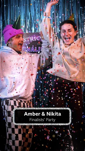 BBC Strictly on Instagram: "Mic check! Amber and Nikita are rocking the #Strictly Finalist karaoke, reaching for the stars and reaching for those notes! 🤣 😍"