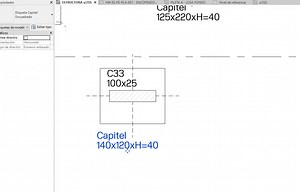 Etiqueta capitel con dimensiones