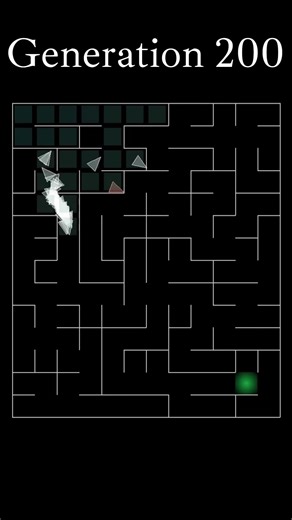 AI Navigates Maze using Genetic Algorithm