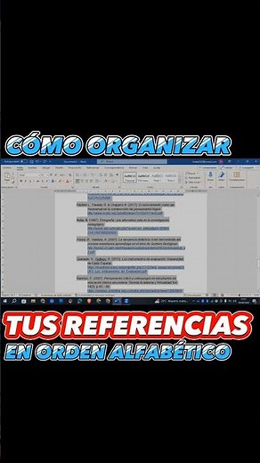 How to organize your references in Word