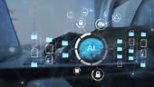 Documents ai technology, Businesswoman Using Ai artificial...