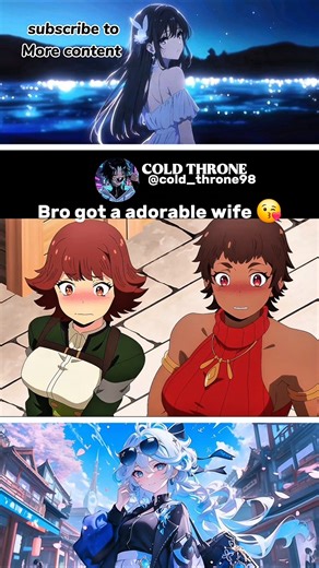 Bro got a adorable wife 😘|| #anime #shorts