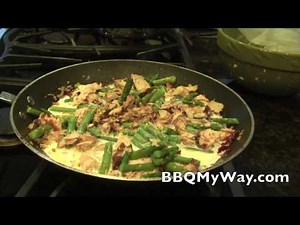 Grilled Salmon on Linguine With Cream Sauce