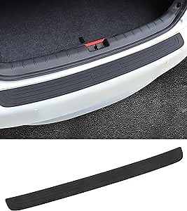 Pincuttee Rear Bumper Protector Guard for Car,Black Rubber Scratch,Resistant Trunk Door Entry Guards,Accessories Trim Cover,35.4"X2.87" for Most of Car&SUV(1 Pack,Black Sport)