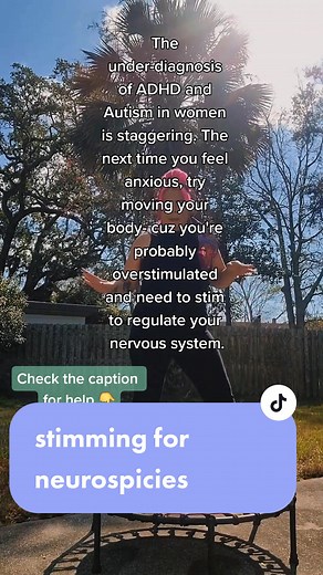Stimming is a self-soothing/regulation tool for everyone, but it is especially important for neurospicy people. Arm flapping, vocal tics, and other