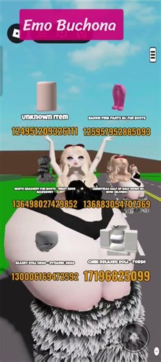 Emo Buchona 🩷 Viral Girl 💫 OUTFIT CODES for BROOKHAVEN | Roblox ✨