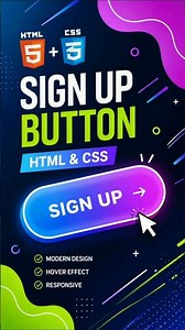 Modern Sign Up Button Design Using HTML & CSS🥰