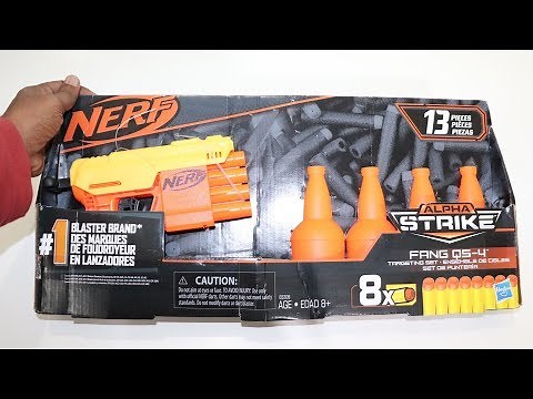 Nerf Gun Unboxing & Review - Nerf Alpha Strike - Chatpat toy tv