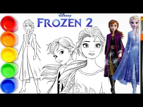 How to draw Frozen | FROZEN 2 Elsa Anna Drawing | Disney Princess Elsa Anna