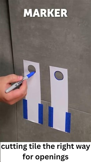 making cuts on tiles in a professional way with a hole saw