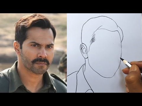 How to draw varun Dhawan / Varun Dhawan drawing from border2