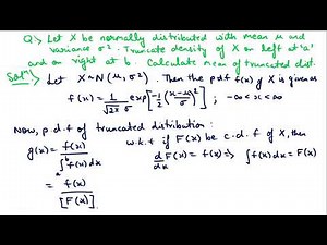 Find Mean of Truncated Normal Distribution between a and b