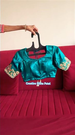 Gaji silk saree blouse design || new pattern || #shorts #youtubeshorts #design #creativedishapatel