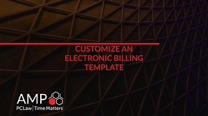 PCLaw -- Customize an e-billing Template