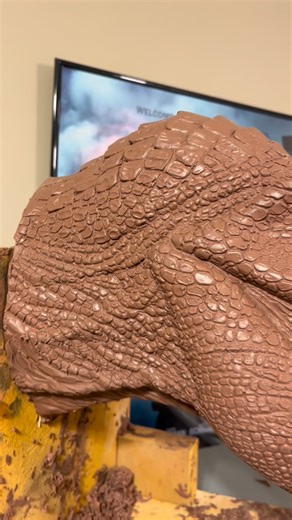 CJ Romano on Instagram: "It’s getting closer and closer! If anyone has any tips on how to mold this puppy, let me know in the comments! (Wanna try making a matrix mold) #art #jurassicpark #sculpture #jurassicworld #spinosaurus"