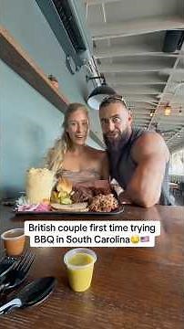 What’s the best bbq in the south !?🇺🇸 #bbq #southcarolina #charleston #usa #travelcouple #travel