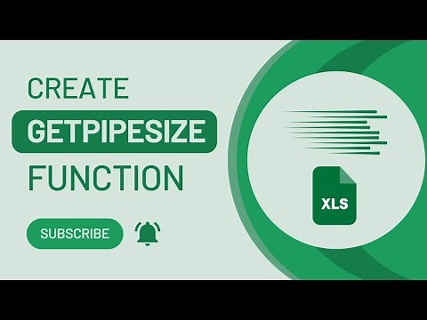 Create Excel Function to calculate pipe size using VBA