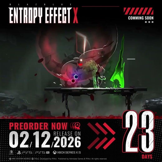🌟23 Days🌟 till the launch of BlazBlue Entropy Effect X on #ps5 #nintendoswitch and #xbox !