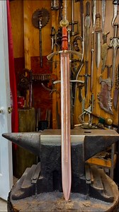 Yellow Goose Forge Blacksmith, Artist, Maker on Instagram: "REAL copper Minecraft sword! #blacksmith #bladesmith #gamer #minecraft #sword #art #weapons"