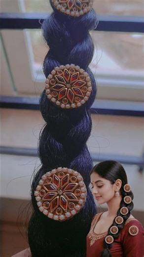 ✨ Bridal Hair Brooch Style ✨Make your wedding hairstyle look royal and unique 💛 #bridalhair