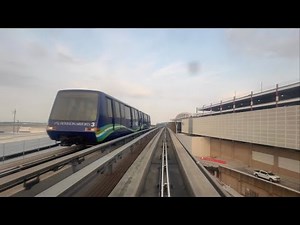 A full ride on the Skyway people mover tram at Bush IAH Airport in Houston, TX.