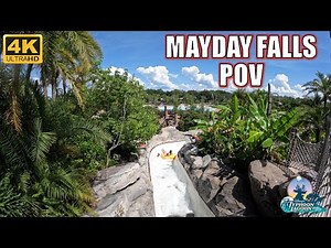 Mayday Falls POV (4K 60FPS), Typhoon Lagoon Tube Slide | Non-Copyright