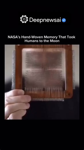 Deepnewsai on Instagram: "Apollo missions using magnetic core memory—hand-woven grids of microscopic magnetic rings that stored data through pure physics. Each tiny ferrite ring held one bit of information and could retain it with no power at all, making it incredibly durable and reliable for spaceflight. This was the world’s first true RAM, meticulously assembled by skilled technicians, often by hand. The term “core dump” literally came from dumping the contents of this physical core memory for