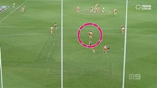 Toby Greene busted in apparent groin kick