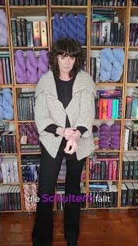 Knitting the Ligea Cardigan: Cable Stitch & Fold-Over Collar Tutorial #shorts