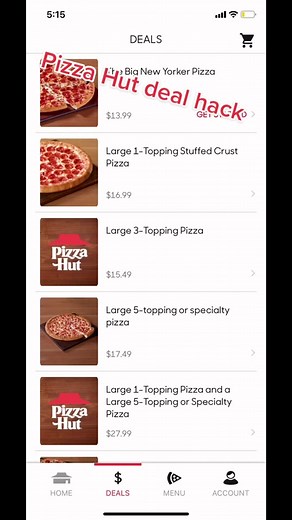 Pizza Hut deal hack #pizzahut #deals #saving #deal #fyp #foryoupage