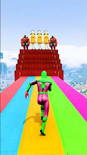 GTA 5 Epic Water Ragdolls | Spider-Man Jumps / Fails ep.15890 #shorts