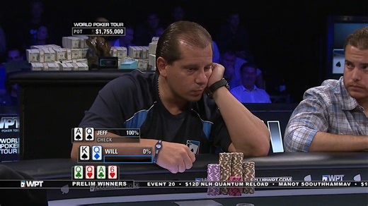 Will's disbelief rises as Jeff, seemingly weak, confidently bets 500,000. Suspicion creeps in as Will wonders if he is being played. The tension mounts as the question lingers: how will this unfold? | World Poker Tour (WPT)