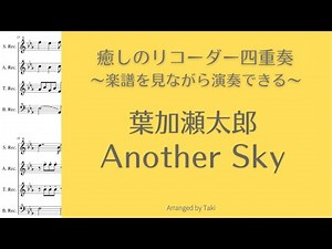 【癒しのリコーダー】葉加瀬太郎／アナザー・スカイ Taro HAKASE / Another Sky＜楽譜付＞
