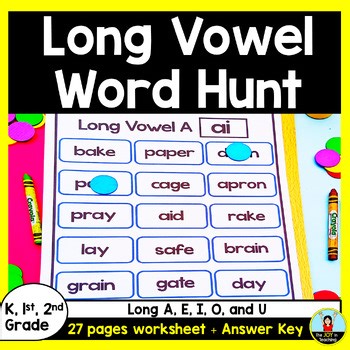 Long Vowel Word Search Worksheets