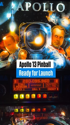 Arcade Gaming Central on Instagram: "Playing Apollo 13 pinball from SEGA pinball, released in 1995. Showing the start of the game and the multiball start. Playing at @elstonelectric in Chicago, IL. #pinball #arcade #chicago"