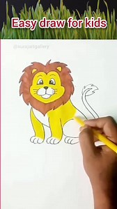 75K views · 399 reactions | Easy Lion drawing for kids. . . . #fbreels #followers #art #kids #kidsdrawing #easydrawing #easy #drawingart #drawings #lions #animallover #animals #lionking #kidslove #beginner | Ami Suraj | Facebook