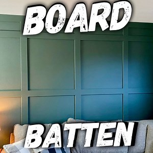 5.4K views · 151 reactions | This DIY board and batten accent wall tutorial is all about how to make a board and batten accent wall from start to finish. This wainscoting DIY shows the entire process of board and batten installation instructions from measuring and layout, to cutting, installing and painting MDF trim. | BYOT | Facebook