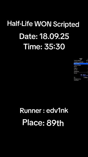 Half-Life Scripted Speedrun by edv1nk